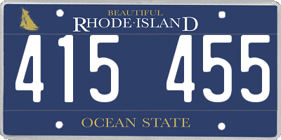 RI license plate 415455