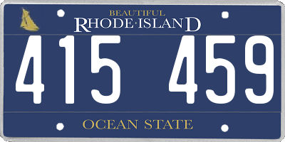 RI license plate 415459