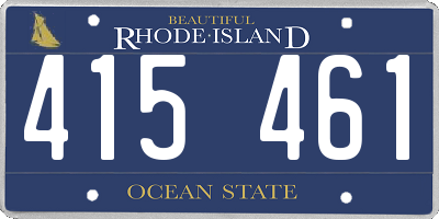 RI license plate 415461