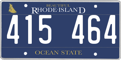 RI license plate 415464