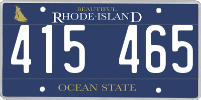 RI license plate 415465