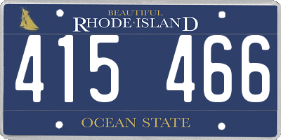 RI license plate 415466