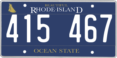 RI license plate 415467