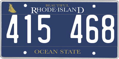 RI license plate 415468