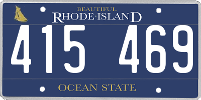 RI license plate 415469