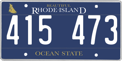 RI license plate 415473