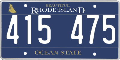 RI license plate 415475
