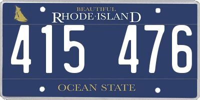 RI license plate 415476