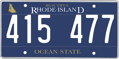 RI license plate 415477