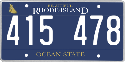RI license plate 415478