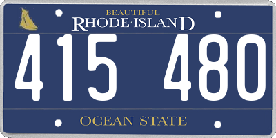 RI license plate 415480