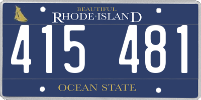 RI license plate 415481