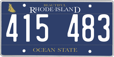 RI license plate 415483
