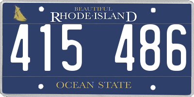 RI license plate 415486