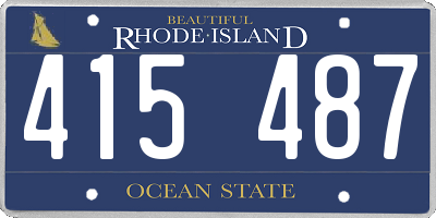 RI license plate 415487