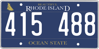 RI license plate 415488