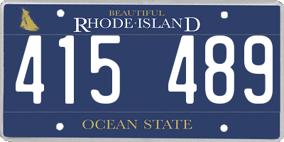 RI license plate 415489