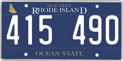 RI license plate 415490