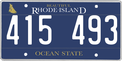 RI license plate 415493