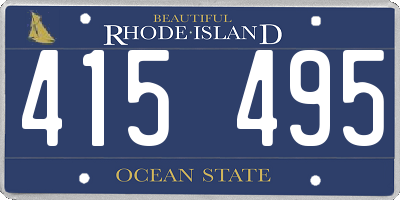 RI license plate 415495