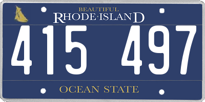 RI license plate 415497