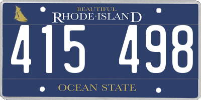 RI license plate 415498