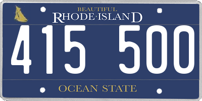 RI license plate 415500