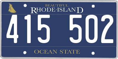 RI license plate 415502