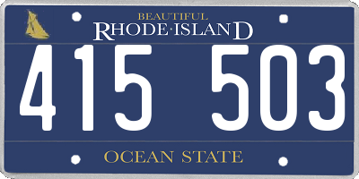 RI license plate 415503