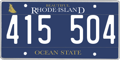 RI license plate 415504