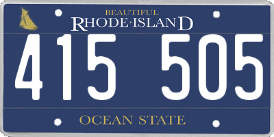 RI license plate 415505