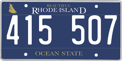 RI license plate 415507