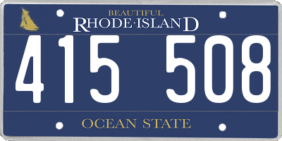 RI license plate 415508