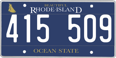 RI license plate 415509