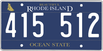 RI license plate 415512
