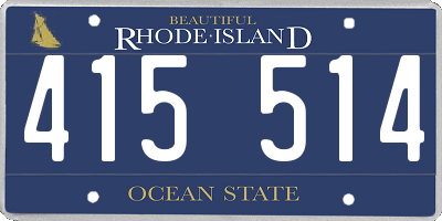 RI license plate 415514