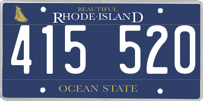 RI license plate 415520