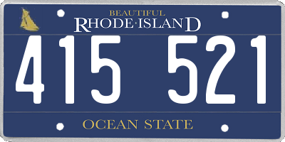 RI license plate 415521