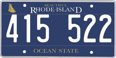RI license plate 415522