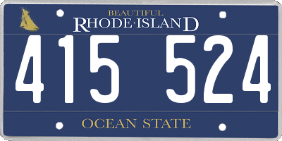 RI license plate 415524