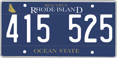 RI license plate 415525