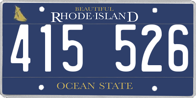 RI license plate 415526