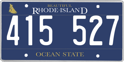 RI license plate 415527