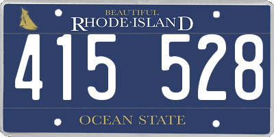 RI license plate 415528