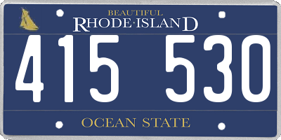 RI license plate 415530