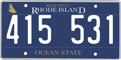 RI license plate 415531