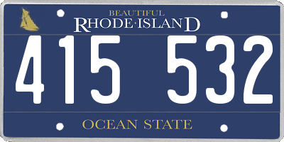 RI license plate 415532