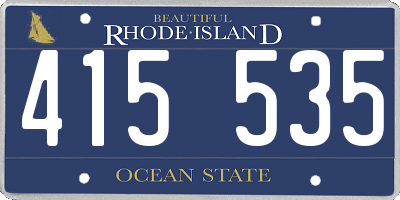 RI license plate 415535