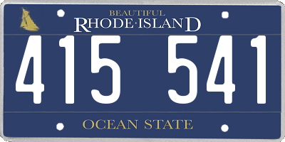 RI license plate 415541