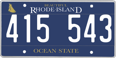 RI license plate 415543